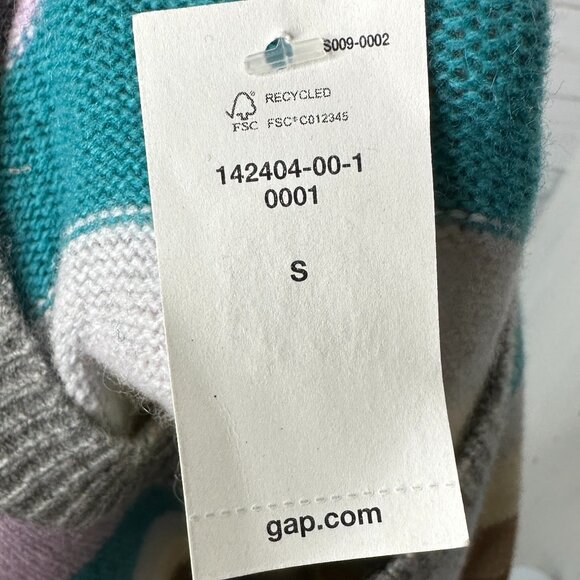 NWT GAP Womens Crazy Stripe Holiday Wool Blend Sweater Dress Size Small - Picture 8 of 10